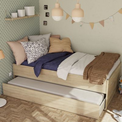 cama nido terai roble diseño ergonómico fabricado en melamina de calidad