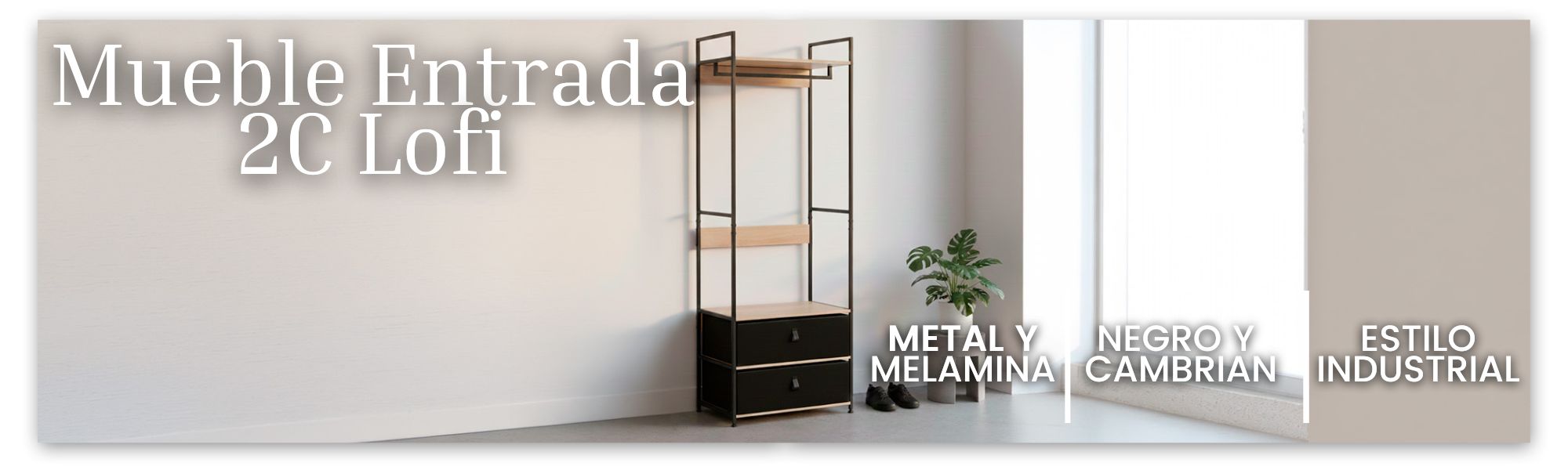 Mueble entrada 2c Lofi
