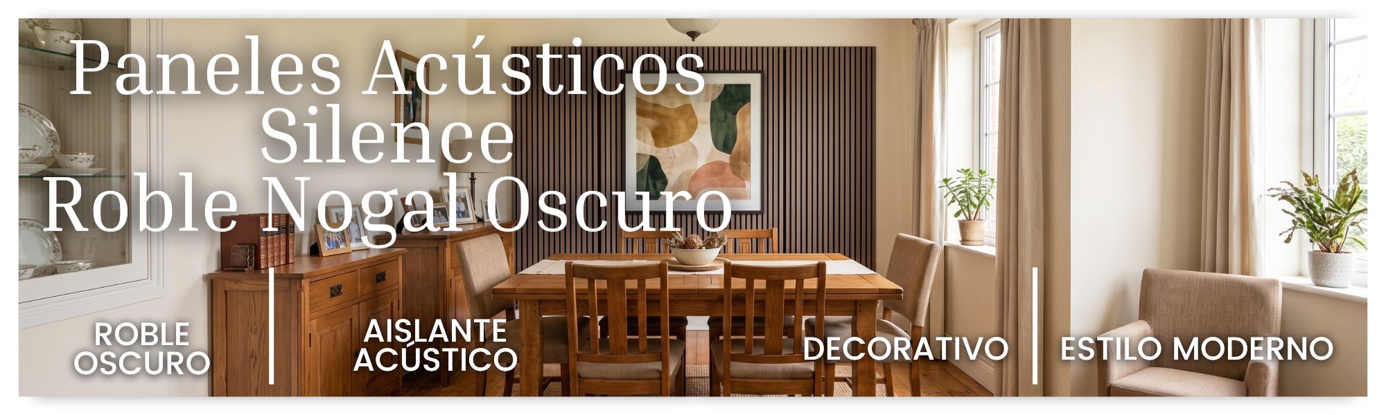 Paneles Acústicos Roble Nogal Oscuro