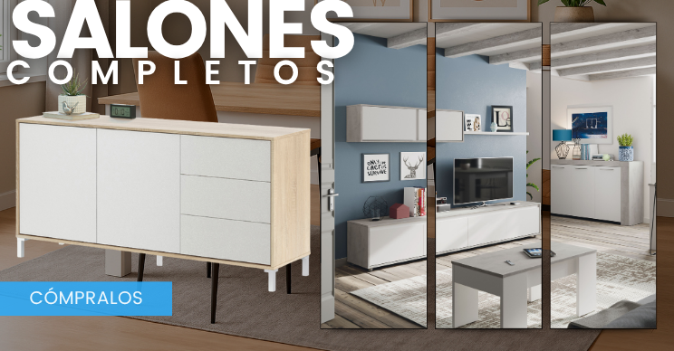 Salones modernos, completos y con almacenaje