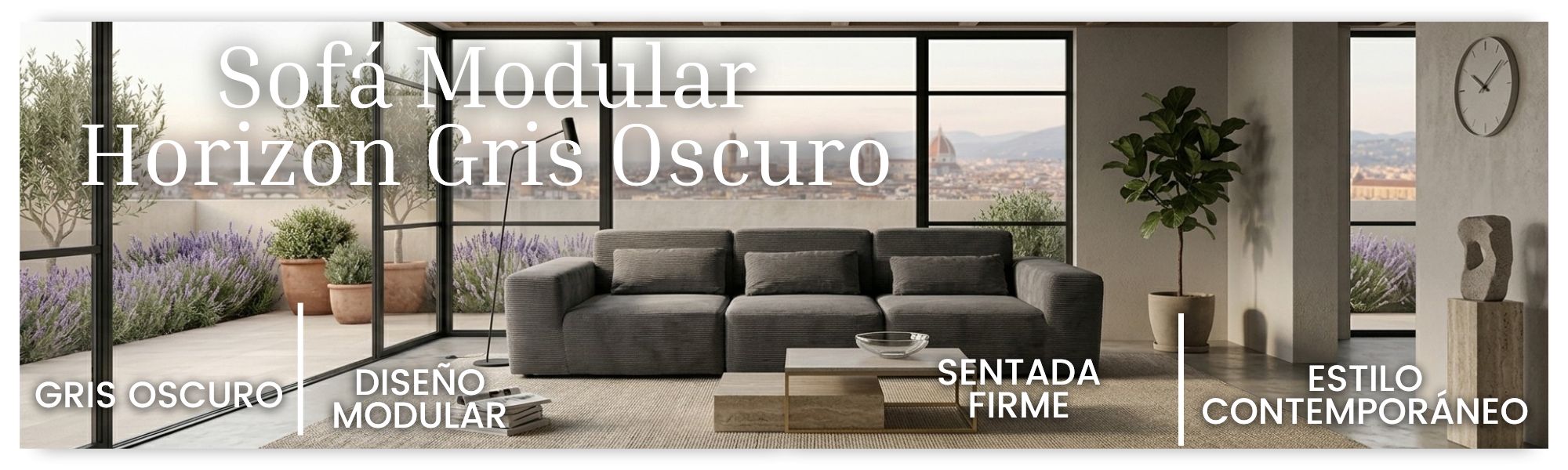 Sofá Modular Horizon Gris Oscuro