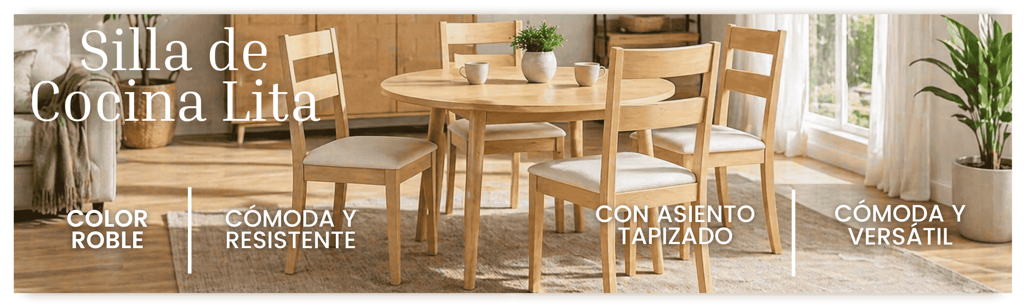 Silla de Cocina Lita Color Roble Melamina