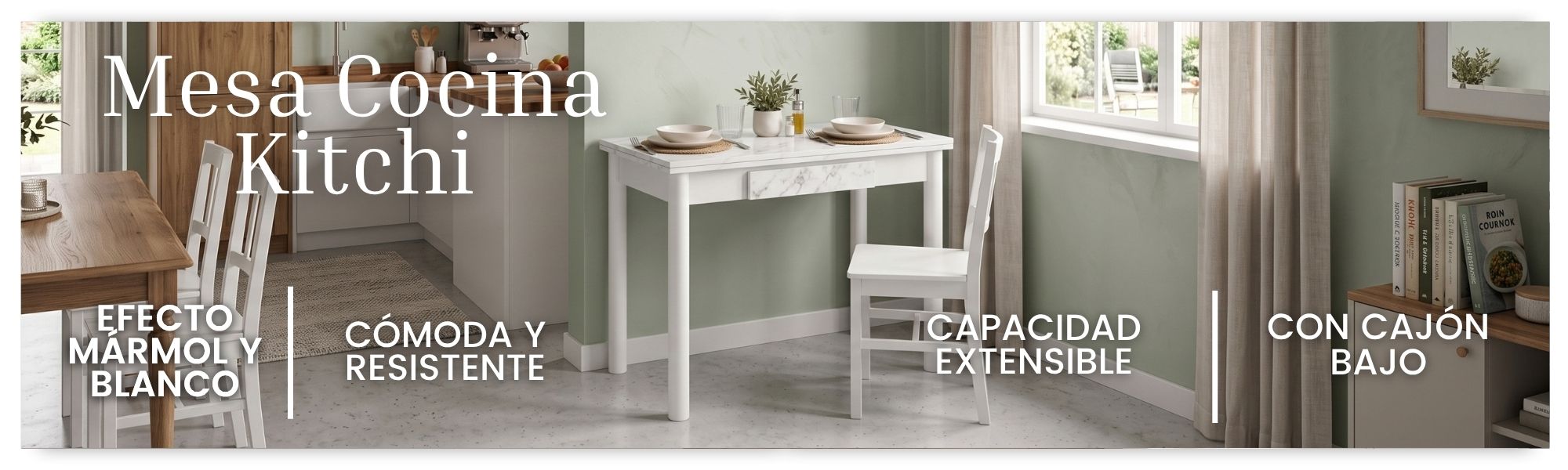 mesa kitchi mármol