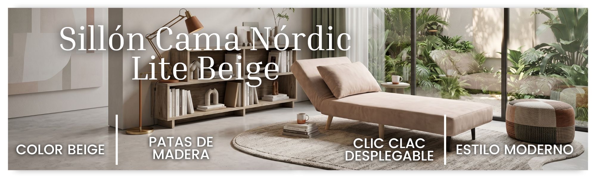 Sillón Cama Beige