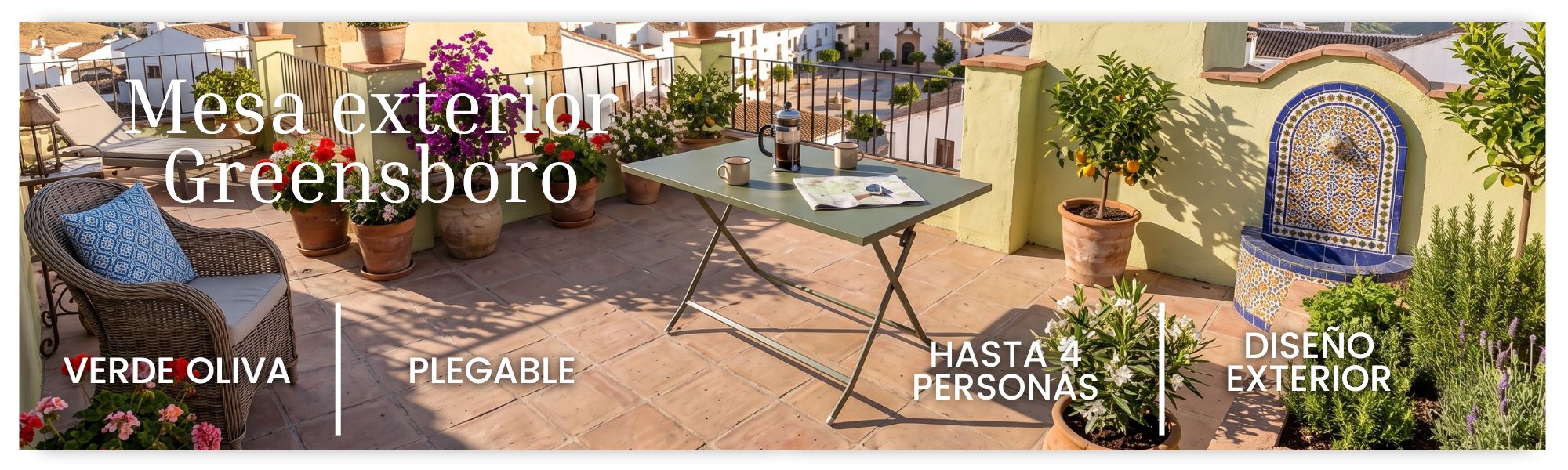 Mesa Greensboro Verde Oliva 4p
