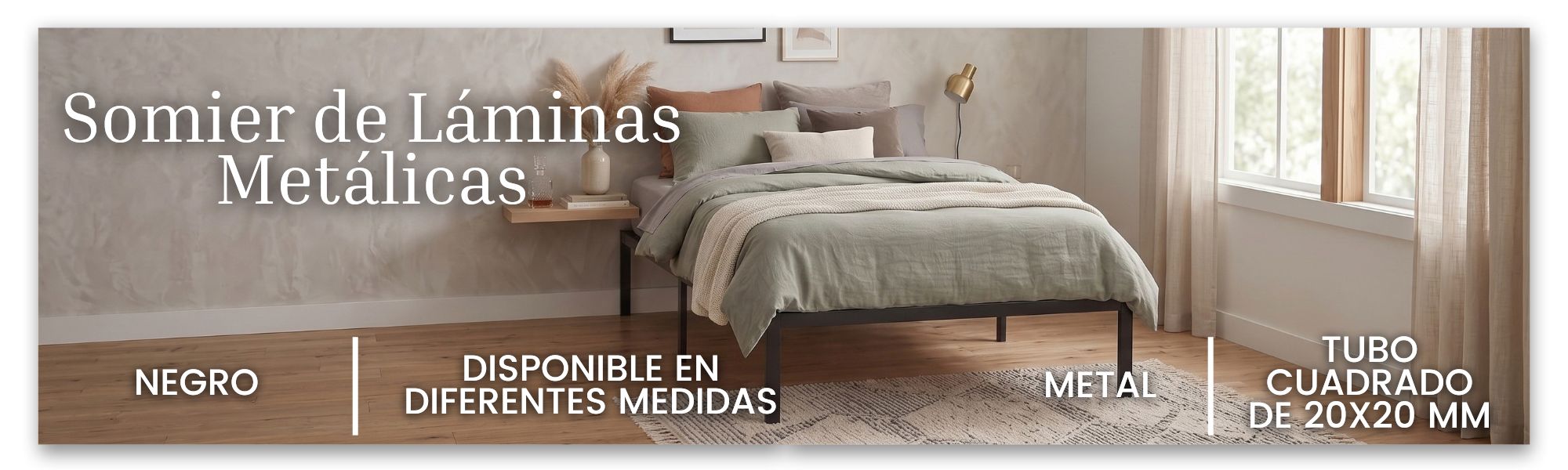 Somier metalico negro