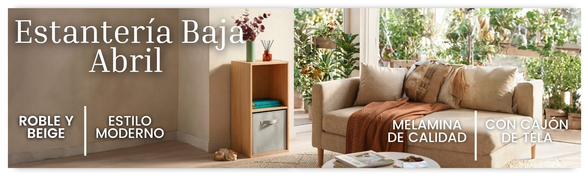 Estantería Baja Abril roble