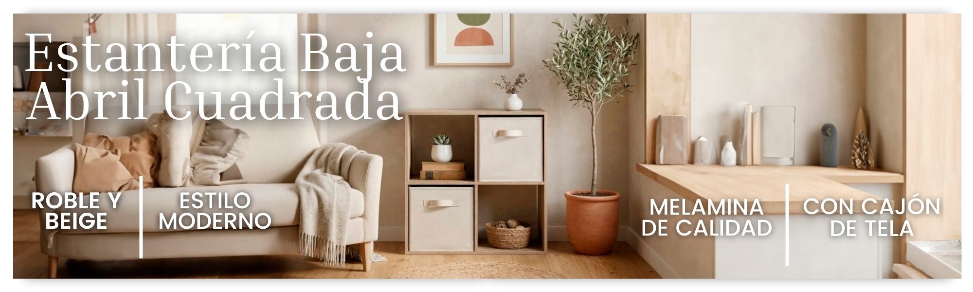 Estanteria cuadrada roble