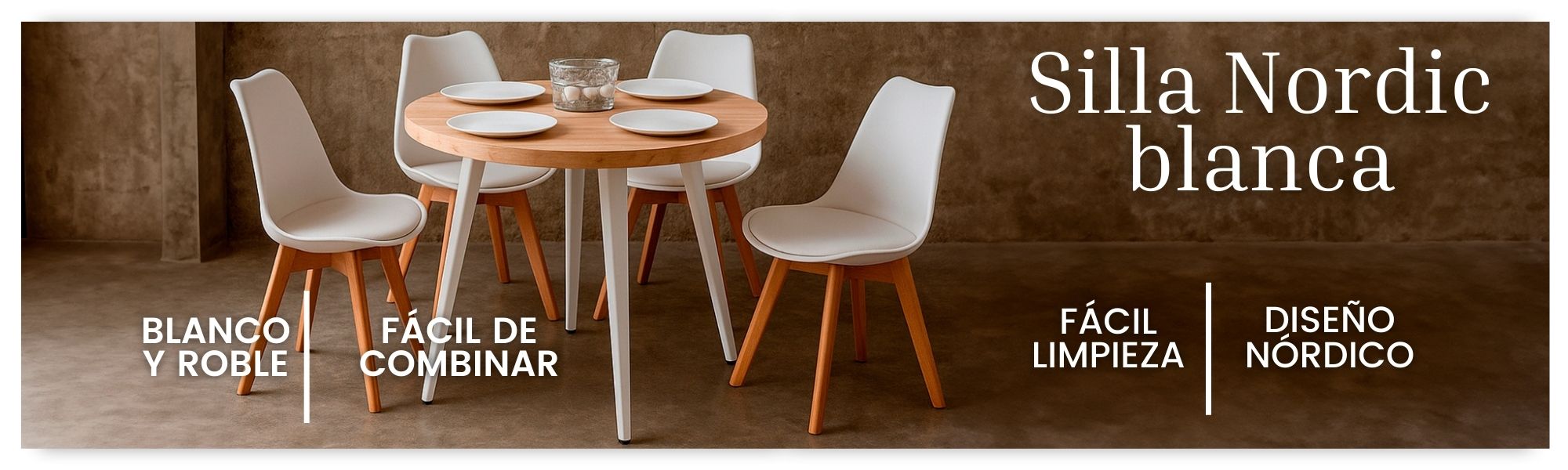 Silla Nórdica Blanca