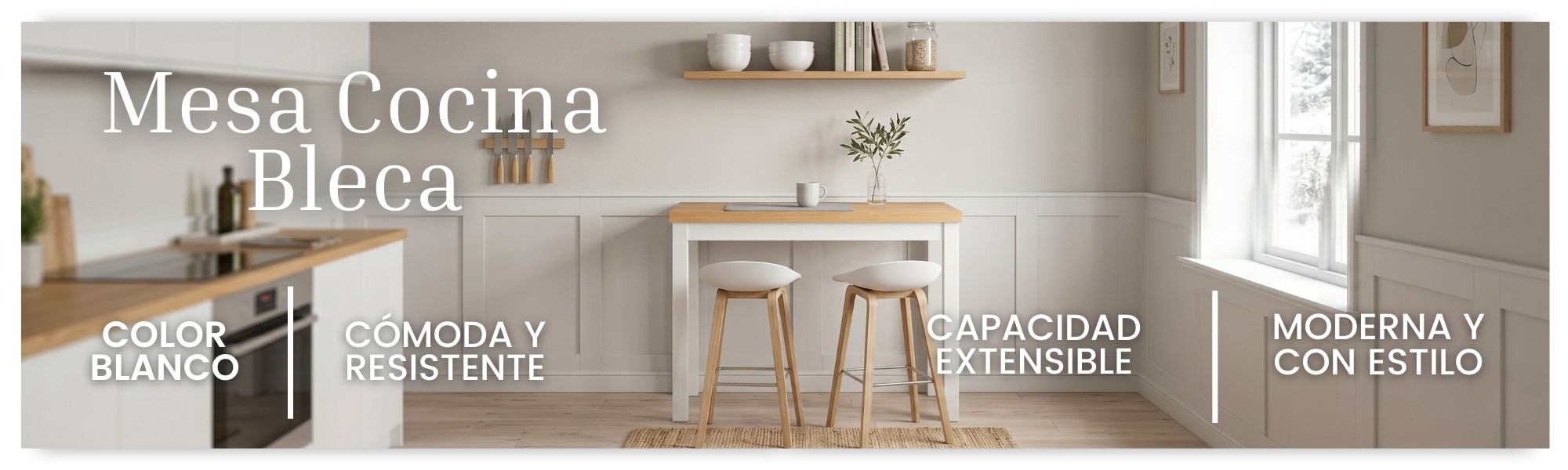 mesa cocina bleca nordico